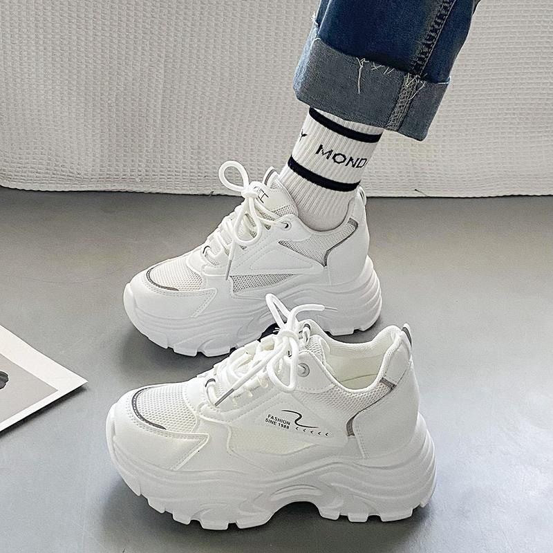Damen High-Top Sneakers mit trendigem Chunky-Design und atmungsaktiver Obermaterialkombination EB