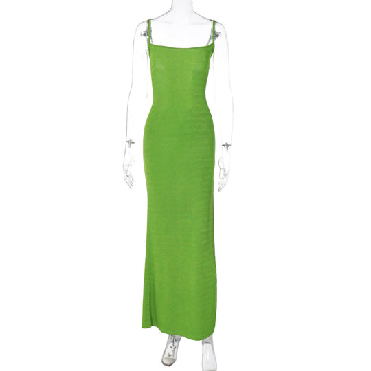 Damen Langes Abendkleid mit elegantem Trägerdesign und figurbetonter Silhouette EB
