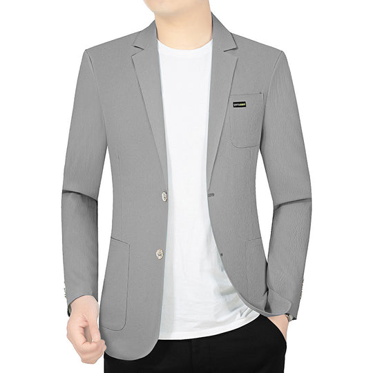 Herren Modernes Stretch Business-Sakko mit schmalem Schnitt und aufgesetzten Taschen EB