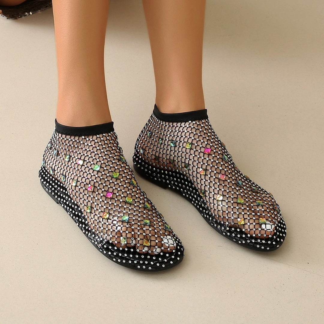 Damen Glitzernde Mesh-Sandalen EB