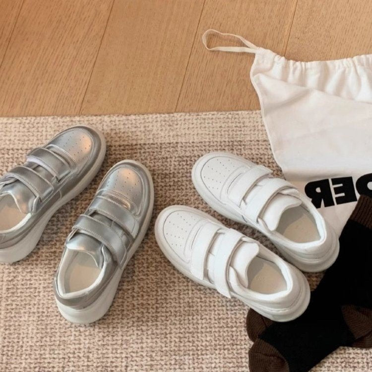 Damen Sneaker mit doppeltem Klettverschluss und gepolsterter Sohle EB