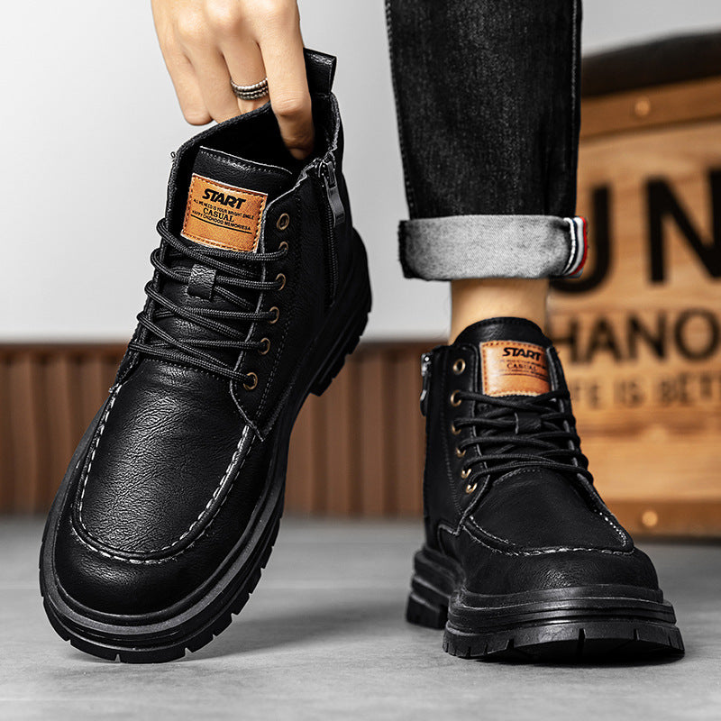 Damen Hochwertige und strapazierfähige Schnürboots aus Kunstleder EB