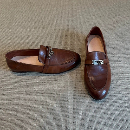 Damen elegante Mokassins mit modischer Schnallenverzierung EB
