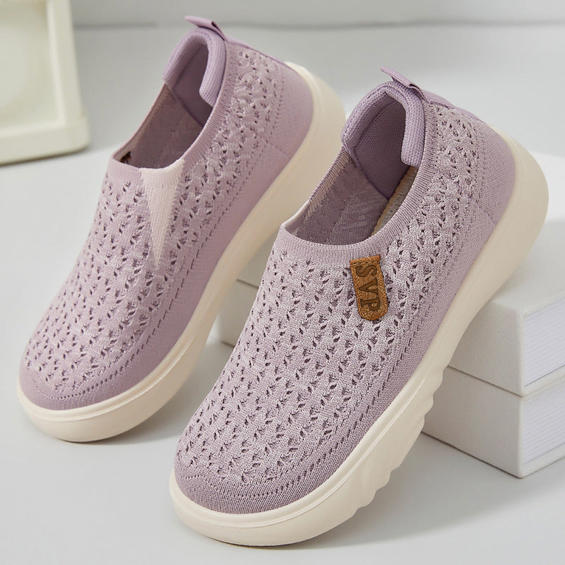 Damen Atmungsaktive Slip-On Freizeitschuhe mit rutschfester Sohle EB