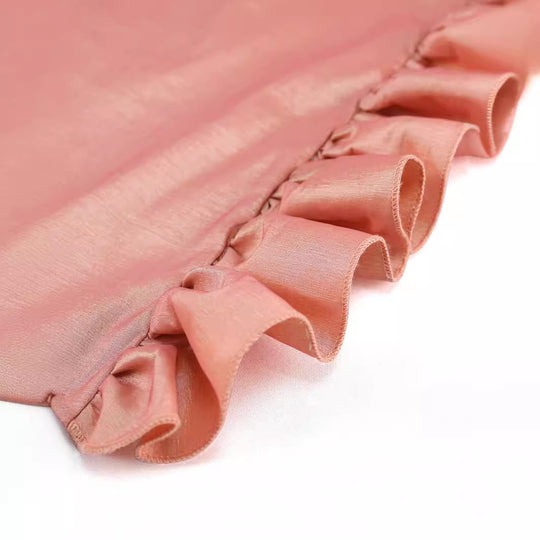 Damen elegante Palazzo-Hose mit voluminösen Rüschendetails EB