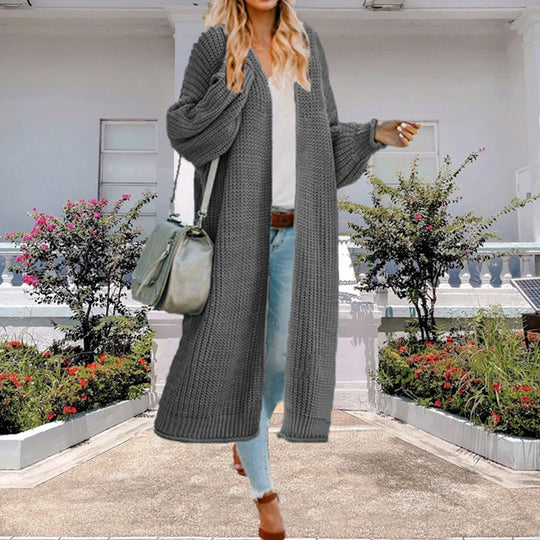Damen Großer Strickmantel mit weitem Schnitt und tiefen Taschen EB