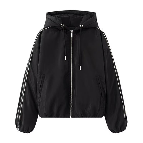 Damen sportliche Übergangsjacke mit hohem Kragen und praktischen Taschen EB