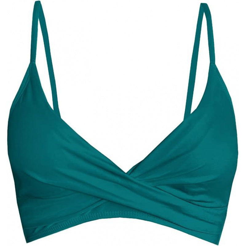 Damen Sportliches Bikini-Oberteil mit Wickel-Design EB