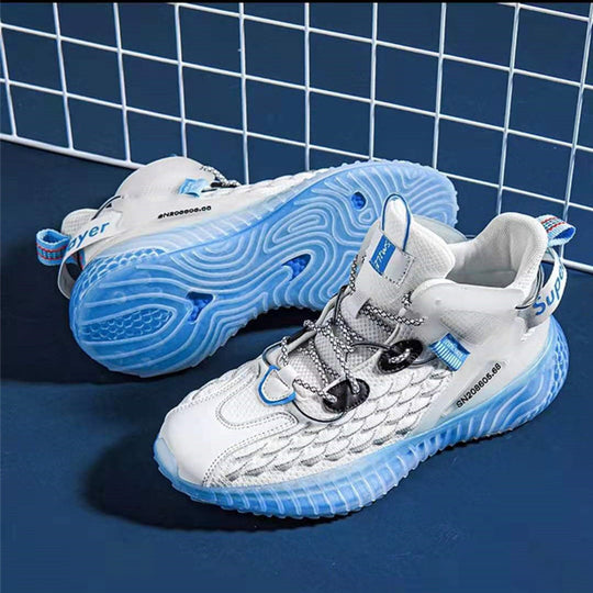 Unisex nan hoher Strick-Sneaker mit transluzenter Dämpfungssohle und TPU-Fersenstabilisator EB
