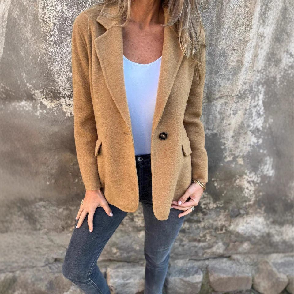 Damen Feminin Gestreifter Blazer EB