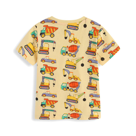 Jungen T-Shirt mit lustigem Baustellenfahrzeug-Design EB