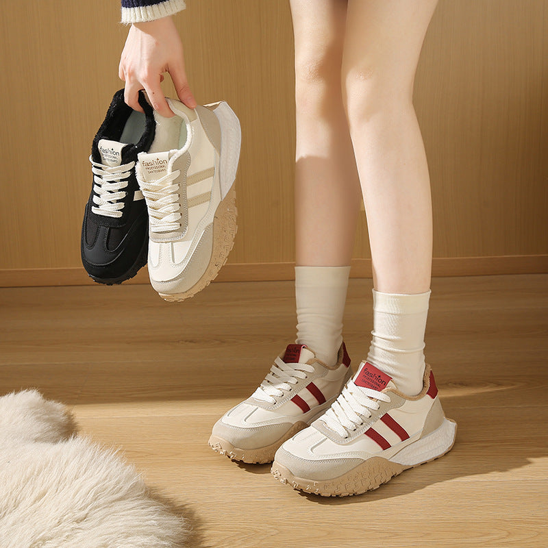 Damen Sportliche Sneakers mit bequemem Fleece-Innenfutter und rutschfester Sohle EB