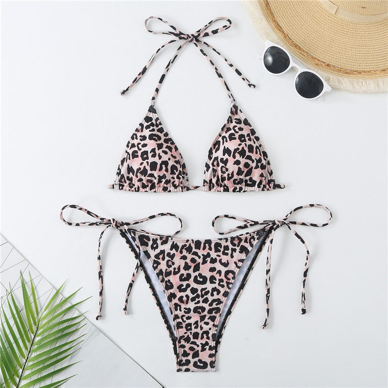 Damen Triangel-Bikini-Set mit verspieltem Tiermuster EB