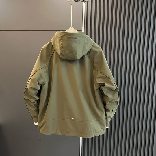 Herren technische Wetterjacke mit verstellbarer Kapuze EB