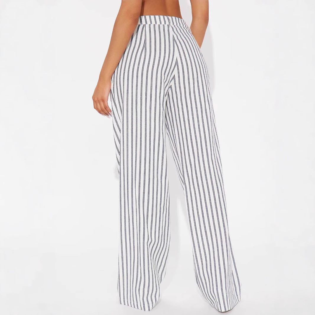 Damen Leichte und luftige Streifenhose EB