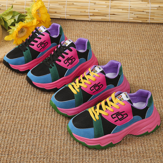Damen Sportliche Sneakers mit modischem Farbdesign und komfortabler Dämpfung EB