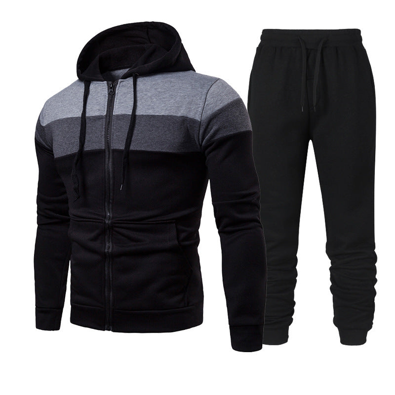 Herren sportliches Freizeit-Set mit modischem Farbblockdesign EB