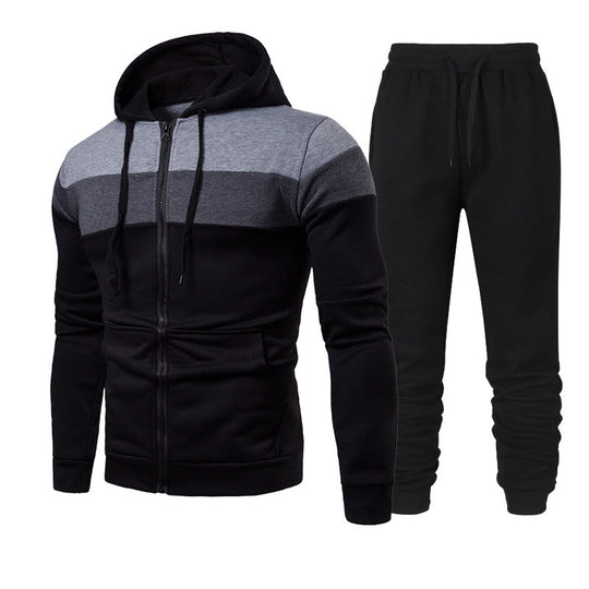 Herren sportliches Freizeit-Set mit modischem Farbblockdesign EB