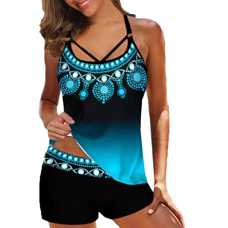 Damen Sportliche Badebluse mit Shorts EB