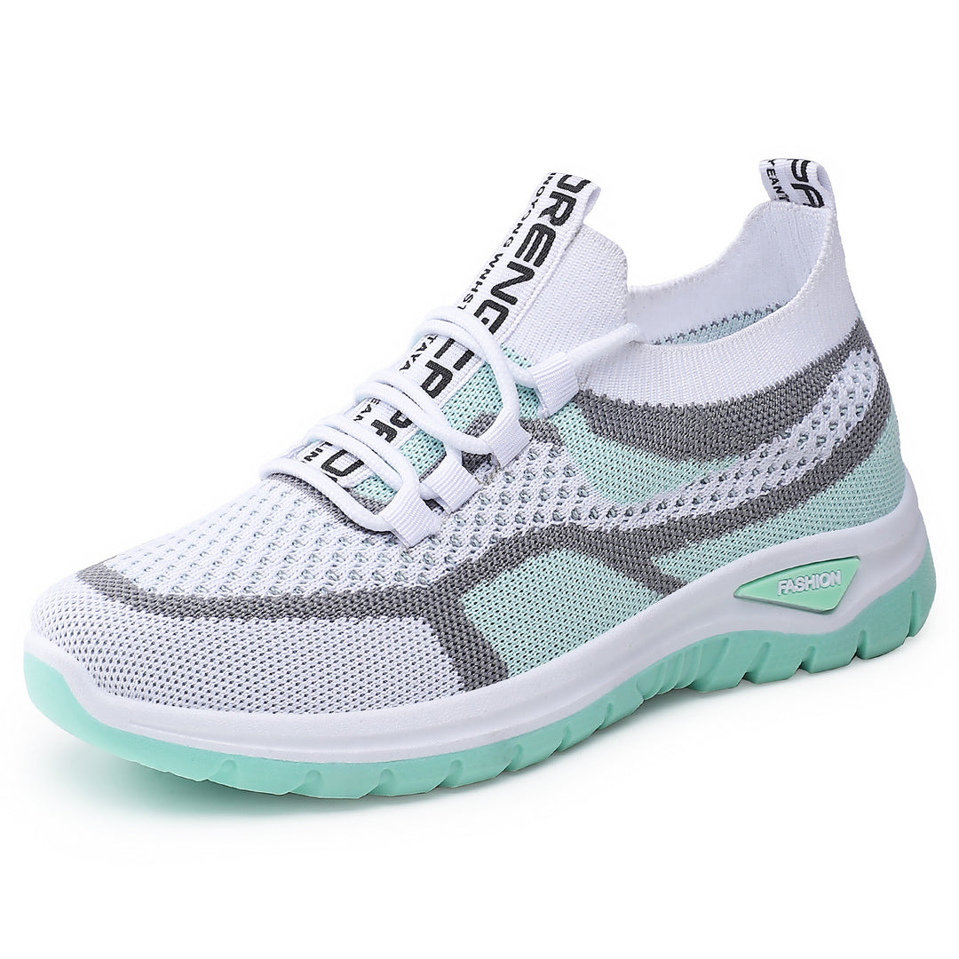 Damen Sportliche Sneakers mit atmungsaktivem Strickobermaterial EB
