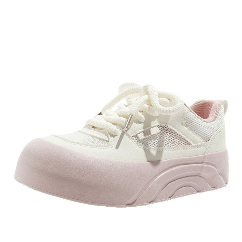 Damen Plattform Sneakers mit atmungsaktiver Mesh-Oberfläche und rutschfester Sohle EB