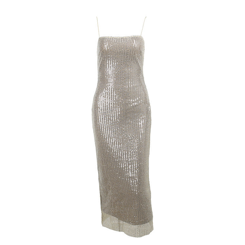 Damen Glamouröses Bodycon-Maxikleid EB
