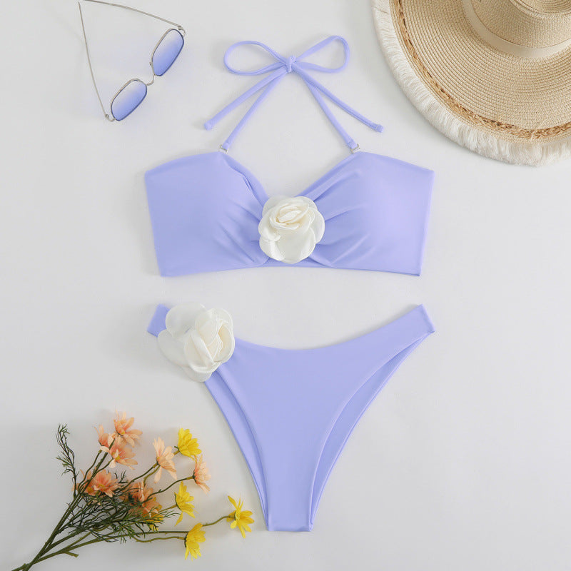 Damen Bikini-Set mit dekorativem Blumenmotiv EB