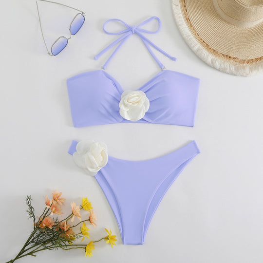 Damen Bikini-Set mit dekorativem Blumenmotiv EB