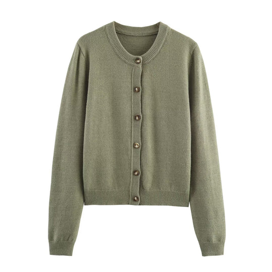 Damen Strickjacke mit eleganten Knopfdetails EB