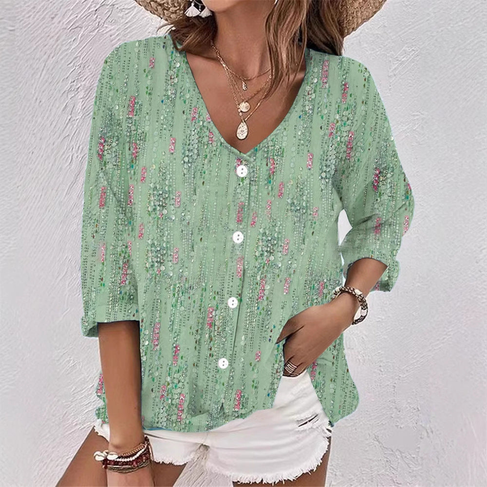 Damen Bluse mit floralem Druck und lässigem Schnitt EB
