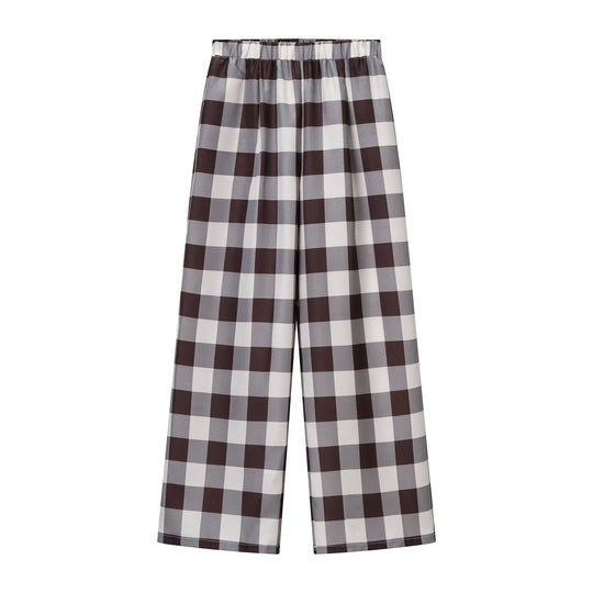 Damen weite Karottenhose mit elastischem Bund EB