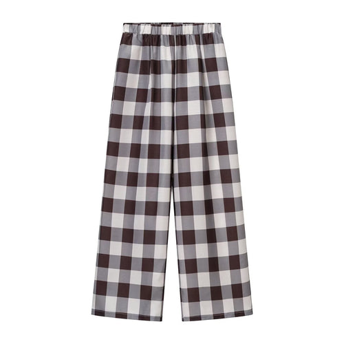 Damen weite Karottenhose mit elastischem Bund EB