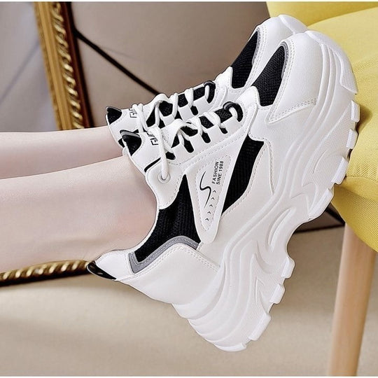 Damen High-Top Sneakers mit trendigem Chunky-Design und atmungsaktiver Obermaterialkombination EB