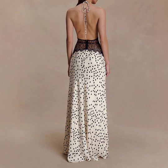 Damen Elegantes Abendkleid mit Spitzeneinsatz EB
