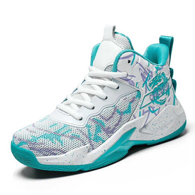 Herren High-Top Basketball-Sneaker mit gestricktem Mesh-Obermaterial, stabiler Fersenkappe und griffiger Profillaufsohle EB