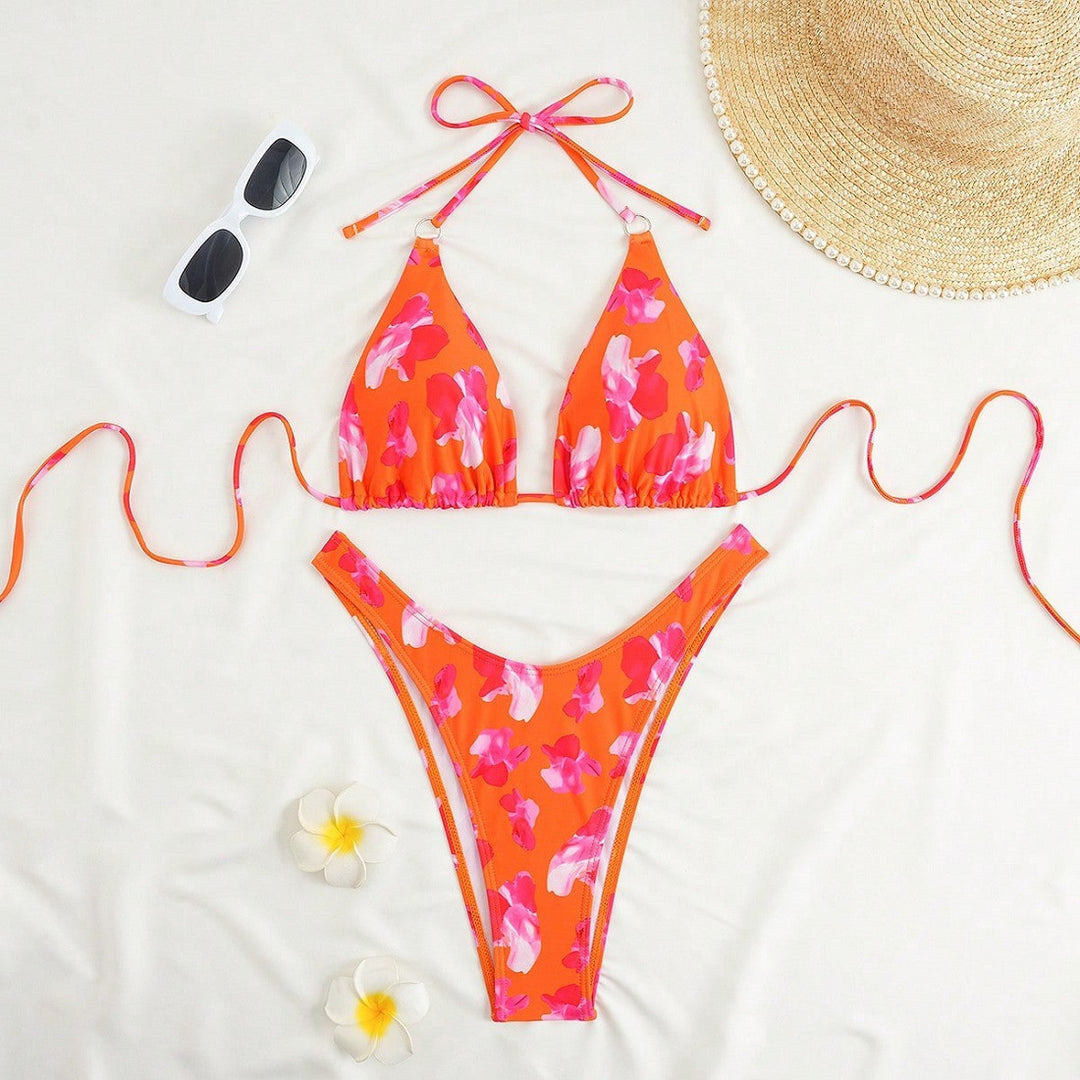 Damen Triangel-Bikini-Set mit floralem Design EB