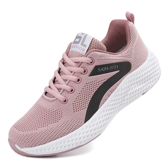 Damen Sportliche Mesh-Sneaker mit dämpfender Sohle und atmungsaktiver Konstruktion EB