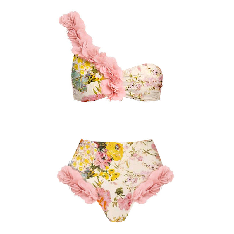 Damen Badeanzug mit floralem Design und schicker Wickelhose EB