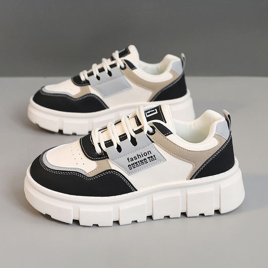 Damen Modische Chunky Sneakers mit robuster Profilsohle und atmungsaktiver Obermaterialstruktur EB