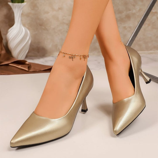 Damen Elegante High-Heel Pumps mit spitz zulaufendem Design EB