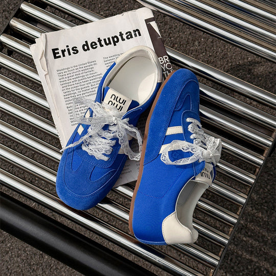 Damen modische Sneakers mit luxuriösem Obermaterial und rutschfester Sohle EB