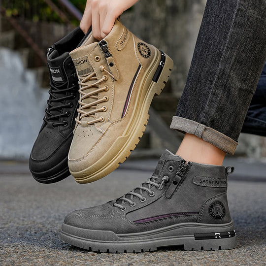 Damen High-Top Sneakers mit praktischem Reißverschluss und rutschfester Sohle EB