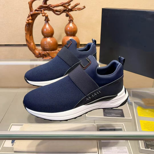 Damen Slip-On Sneakers mit atmungsaktiver Netzstruktur und flexibler Sohle EB