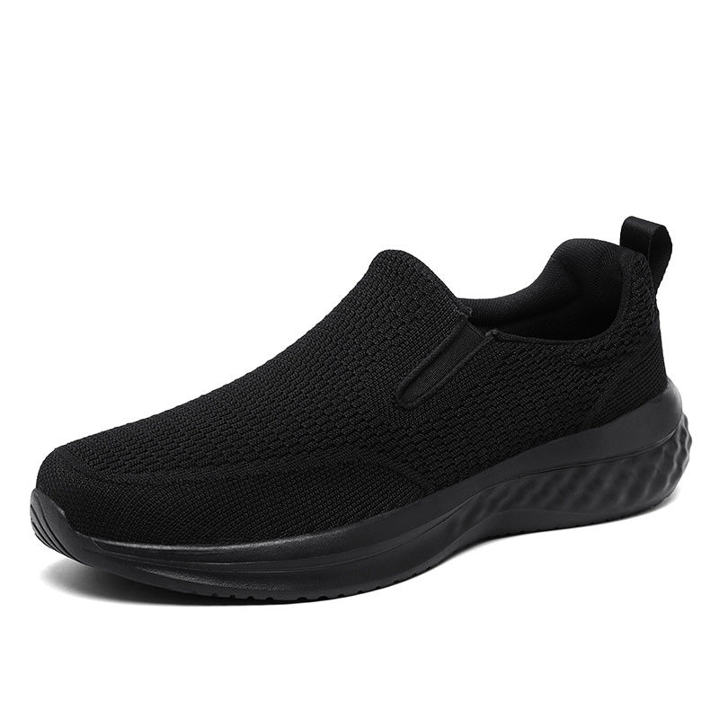 Unisex nan nahtloser Schlupfsneaker mit viskoelastischem Fußbett, flexibler Dämpfungssohle und atmungsaktivem Strickoberteil EB