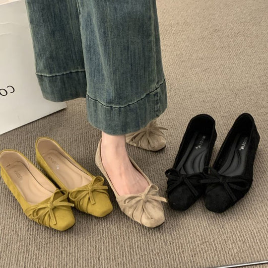 Damen Ballerinas mit dekorativem Schleifenakzent und weichem Innenfutter EB
