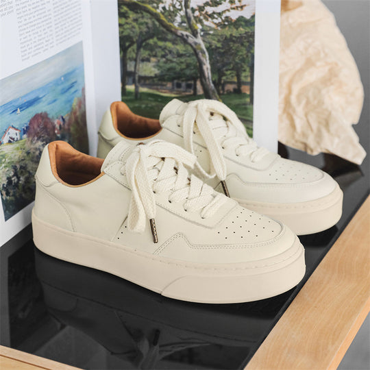 Damen Bequeme Leder Sneaker EB