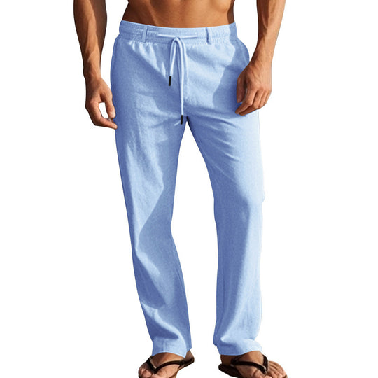 Herren Bequeme Strandhose mit verstellbarem Kordelzug und leichten Materialien EB