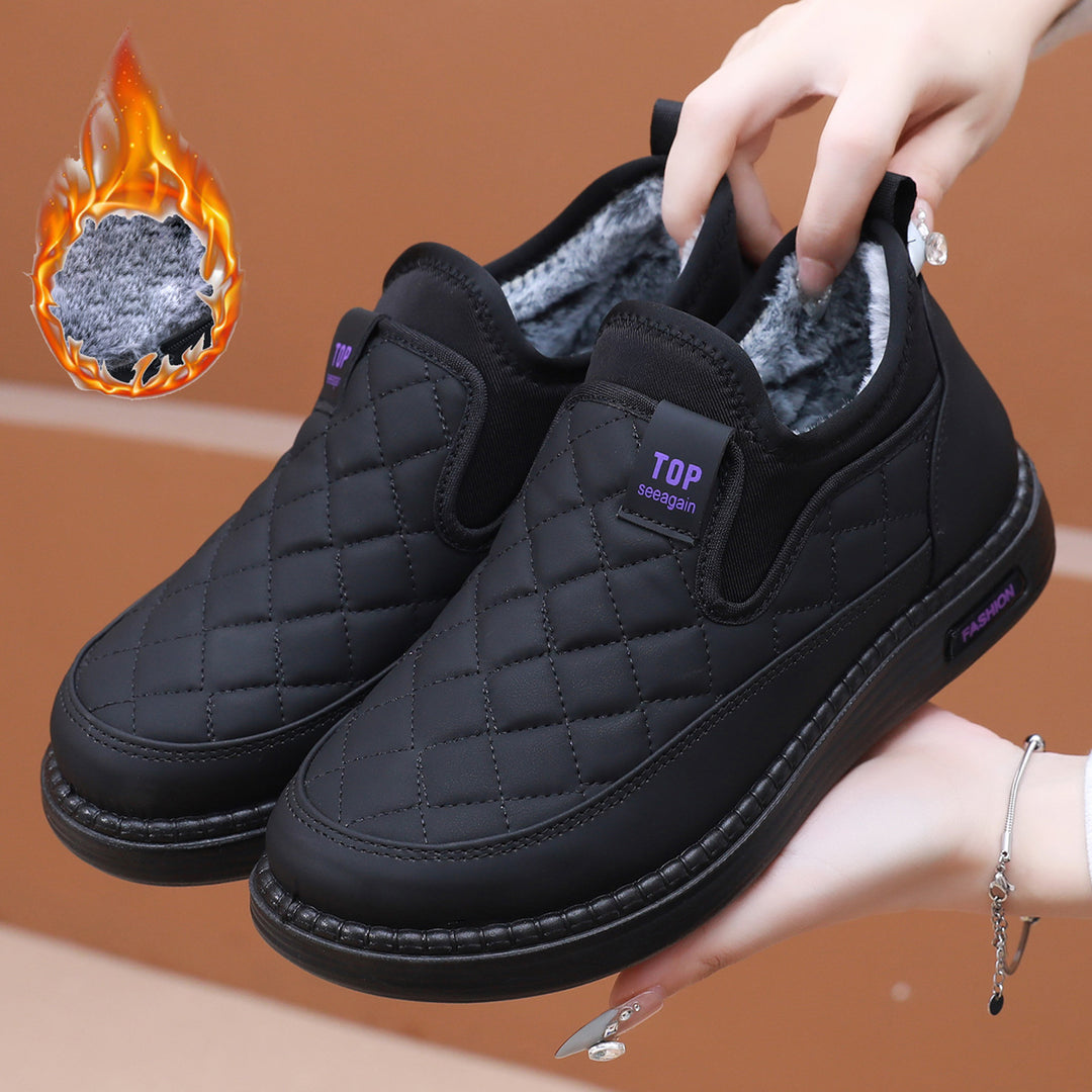 Damen Bequeme und warme Hausschuhe mit rutschfester Sohle EB