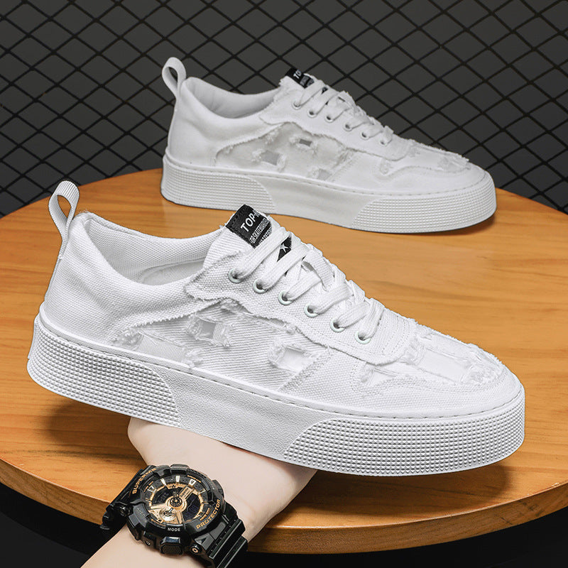 Damen modische Sneaker mit trendiger Distressed-Optik und strapazierfähigem Obermaterial EB