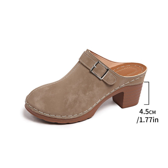Damen Clogs mit elegantem Blockabsatz EB